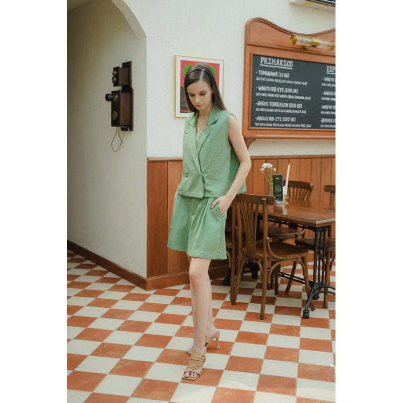 Maven One set Elysees vest gonta bambou green