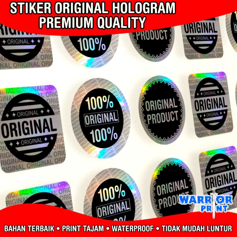 

STIKER SEGEL PRODUK ORIGINAL HOLOGRAM/METALIK