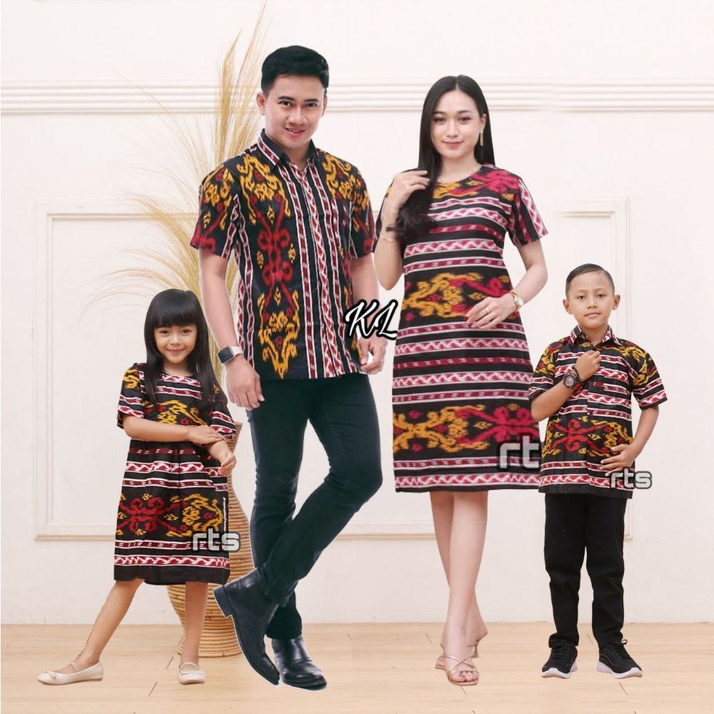 SAROJA | Dress Natal Batik Songket | Dress Natal Wanita Kekinian | Baju Natal Couple Keluarga Ayah I