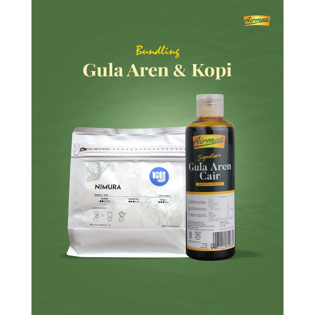 

Airmas - Gula Cair 250ml & Kopi Nimura 250gram 100% Arabika