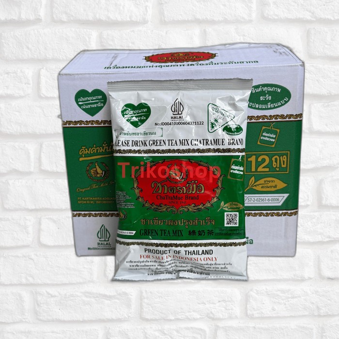 

Chatramue Thai Tea HIJAU Thai Green Tea / 1 DUS isi 12 pcs [BPOM RESMI HALAL MUI] original 200 Gr