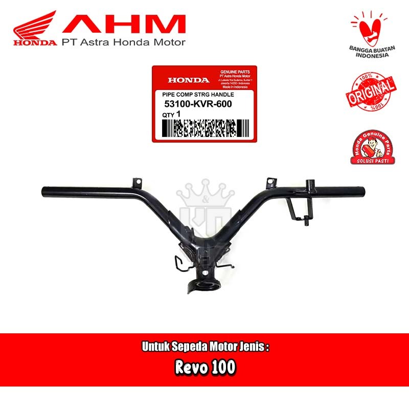 Stang Stir Pipe Comp Streering Handle Honda Revo 100 Karbu Original AHM 53100-KVR-600