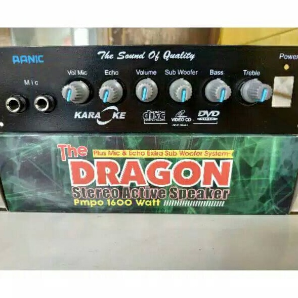 Termurah Kit Dragon Power Amplifier Speaker Aktif mic echo subwoofer