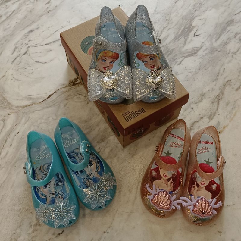 Ultragirl + Disney Princess BB / Jelly Shoes / Sepatu Pesta Anak / Elsa Cinderella Ariel