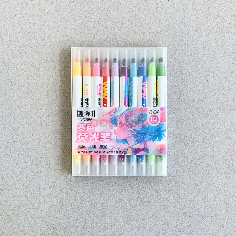 

1 Set Color Change Magic Highligter No.956 - Stabillo Berubah Warna - 10 Warna/Set