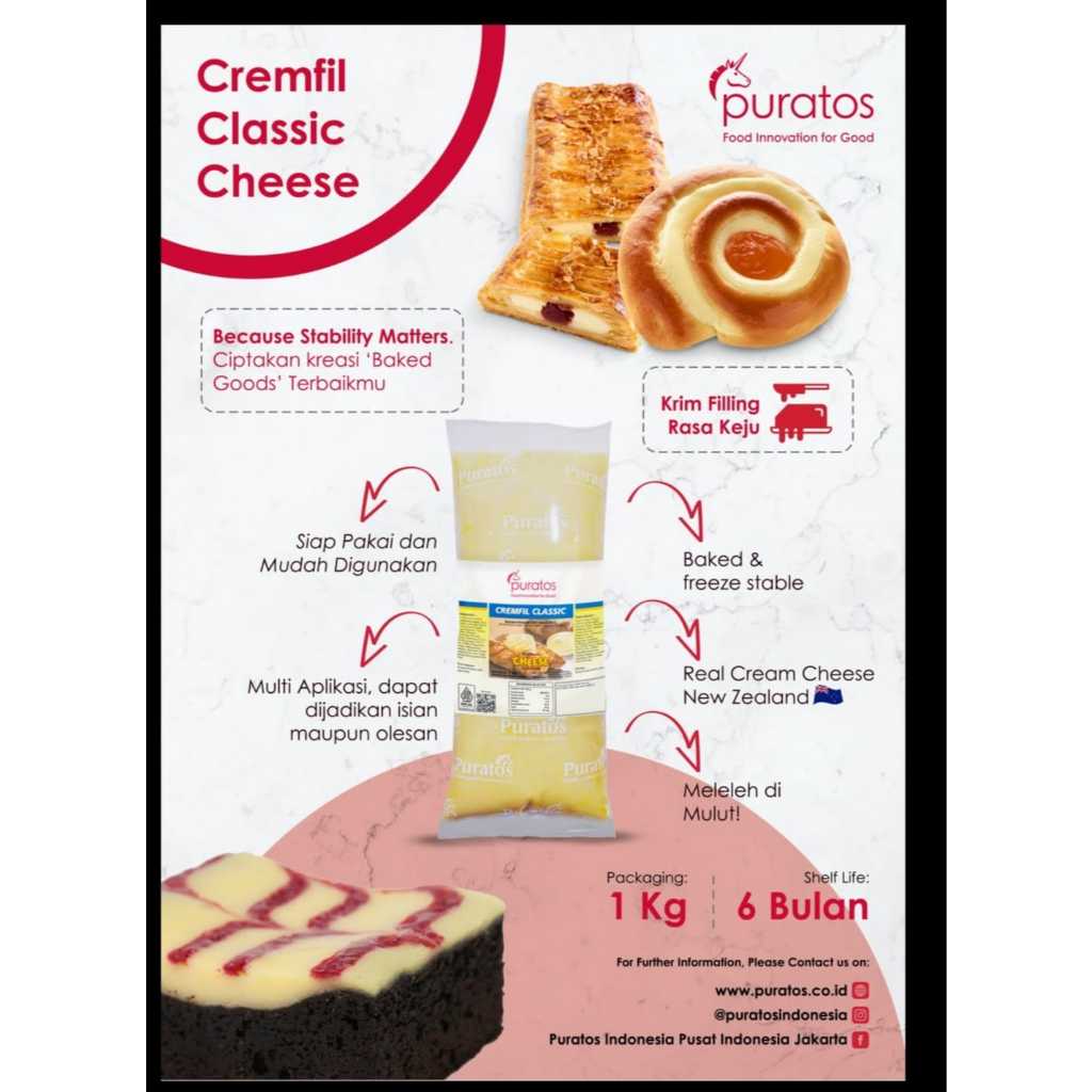 

Puratos Cremfil Classic Cheese 1Kg