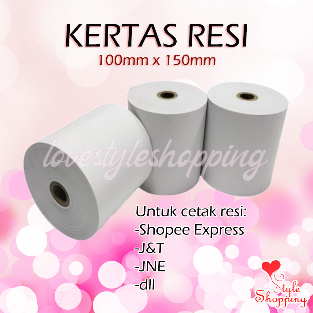 

Kertas Resi Sticker/ Ukuran 100 x 150 mm Thermal Label Direct Barcode isi 250 Pcs Ukuran A6/ Kertas Print Thermal Untuk Online Shop Murah