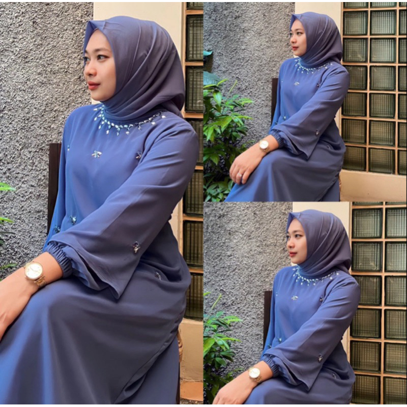 Gratis Ongkir Hijablabel - Salwa Dress / Kurung Malaysia Cantik / Gamis Malaysia Anggun / Set Baju