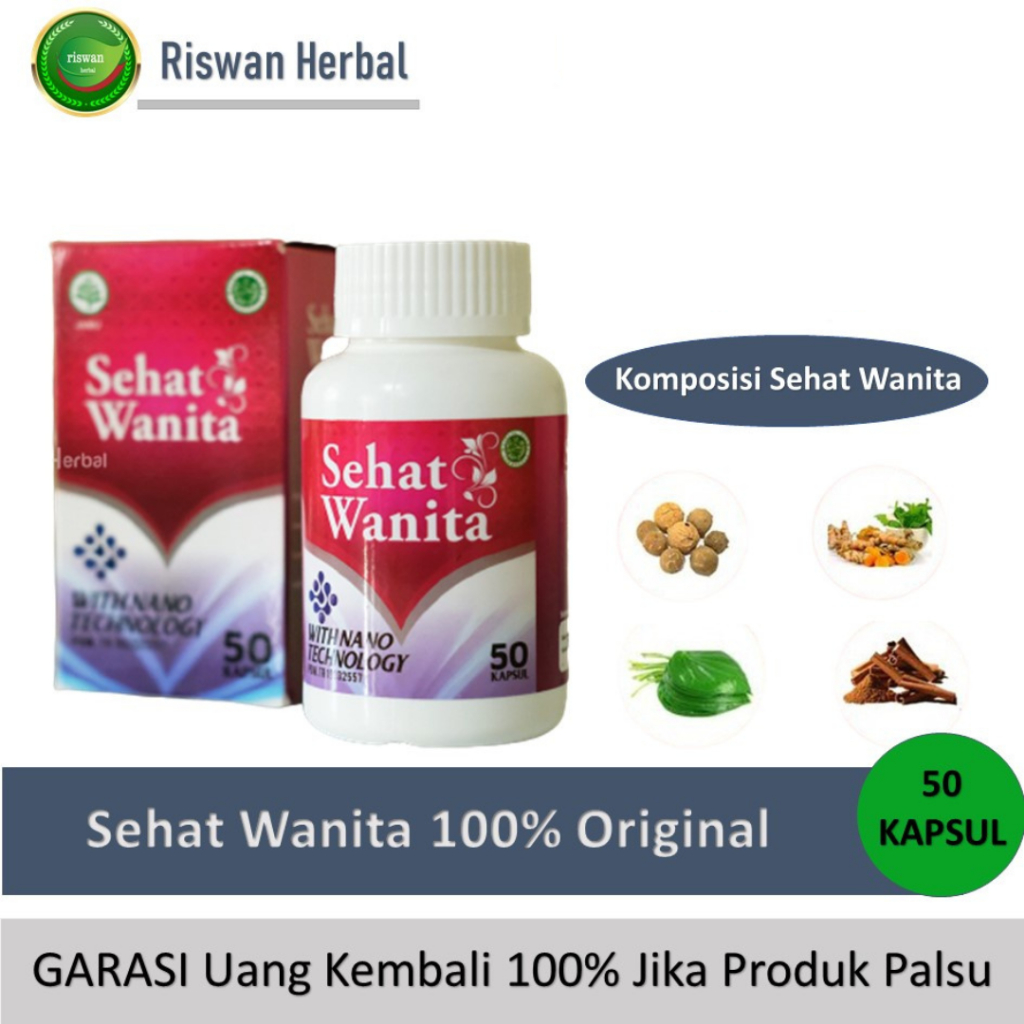 Obat Hormon Estrogen / Testosteron Sehat Wanita Herbal 50 Kapsul BPOM dan Halal MUI 100% Original
