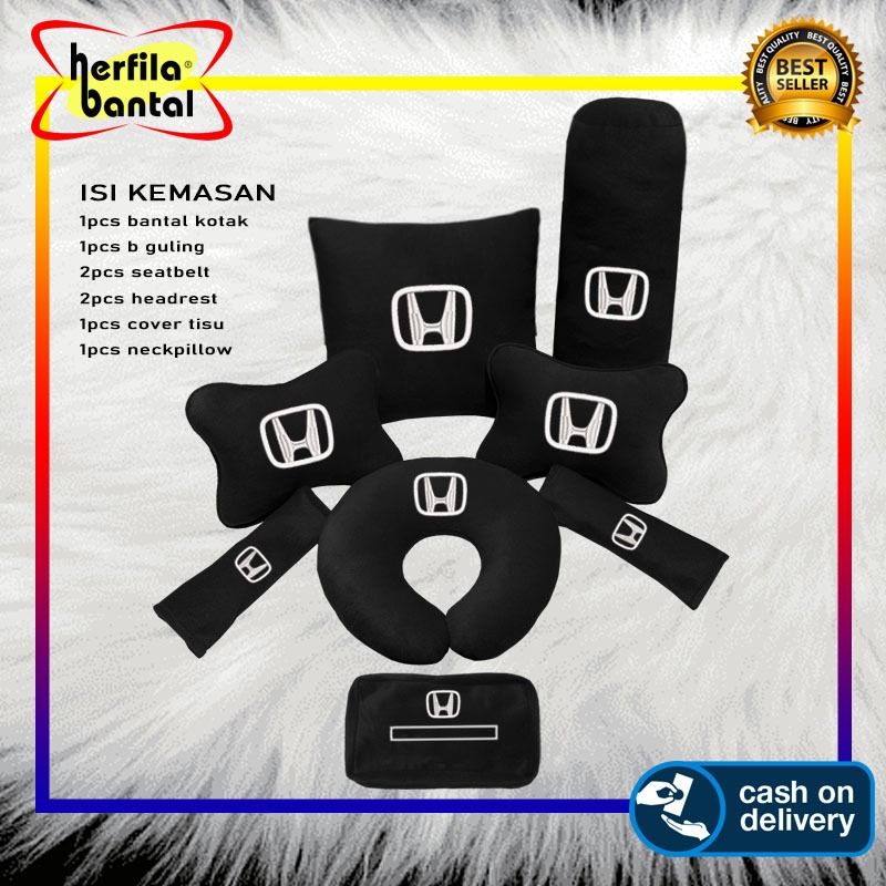 BANTAL MOBIL LOGO HONDA CAR SEAT PIILOW HONDA LOGO BANTAL MOBIL LOGO HONDA AKSESORIS INTERIOR MOBIL 