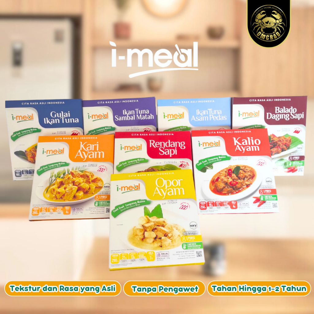 

i-meal Lauk Makanan Siap Saji i-Meal Rendang Balado Kari Opor Kalio Sambal Matah Asam Pedas Gulai Tuna