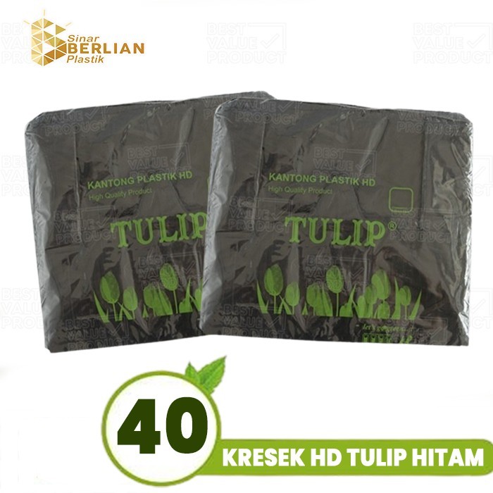 Kantong Kresek HD Tulip 40 Hitam - 500 gram