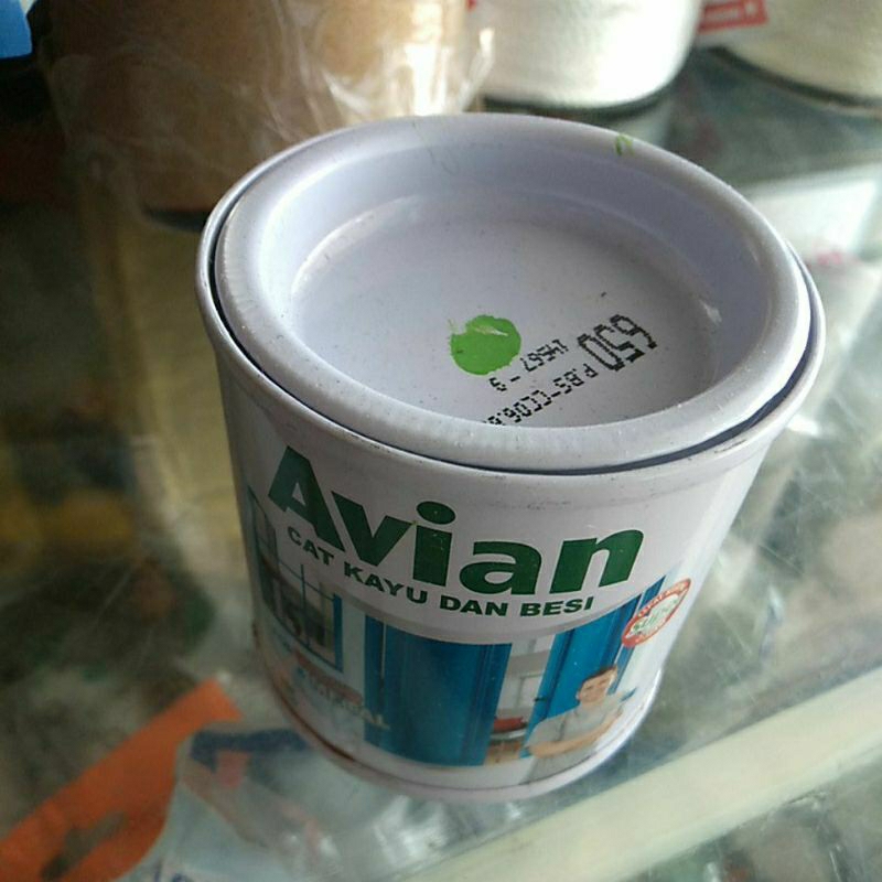 Cat Avian Kayu & Besi Hijau Muda