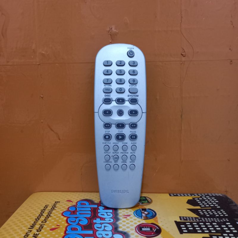 REMOTE ORIGINAL DVD PLAYER KARAOKE PHILIPS