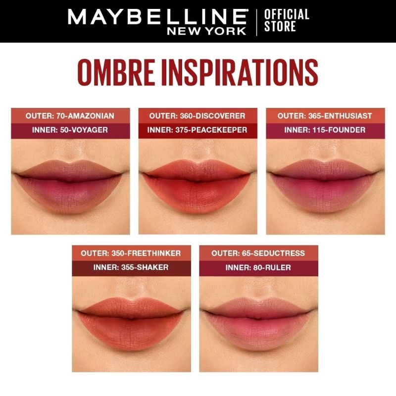 Maybelline Superstay Matte Ink Liquid Long Lasting Waterproof Matte Lipstik Lipcream Make Up