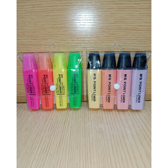 

M&G HIGHLIGHTER SET 4 / STABILO / ALAT TULIS SEKOLAH DAN KANTOR