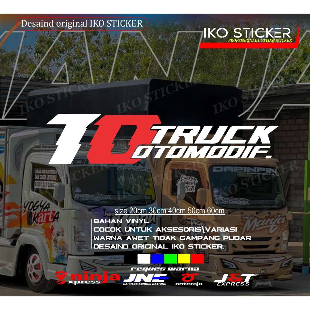 IKO Stiker truk to truk otomodif cutting variasi kaca mobil pickup truk stiker truk otomodif kaca tr