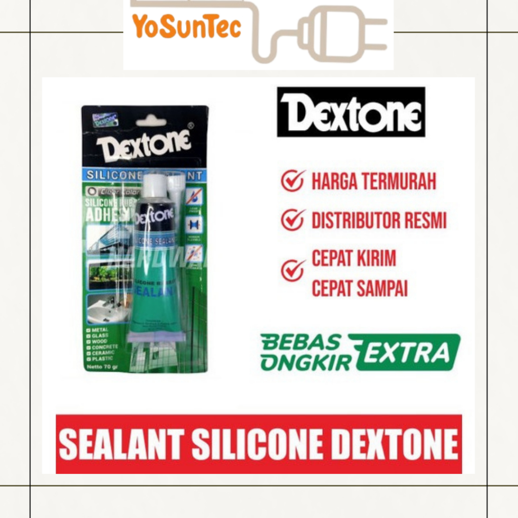 LEM DEXTONE SILICONE SEALENT KECIL BESAR RUBBER SEALENT KACA BENING
