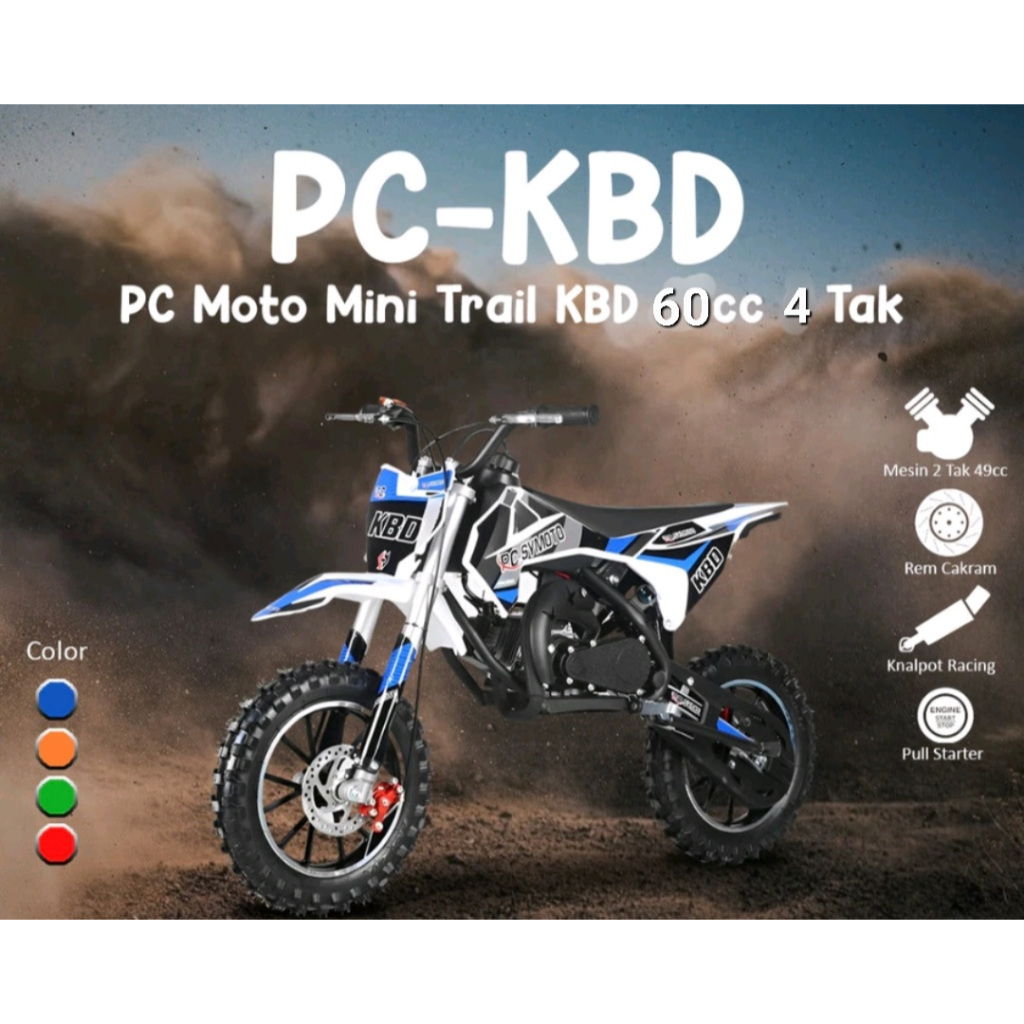 PC Moto Mini Trail KBD 60cc 4 Tak (PC-KBD) - Mainan Motor Mini Trail Anak