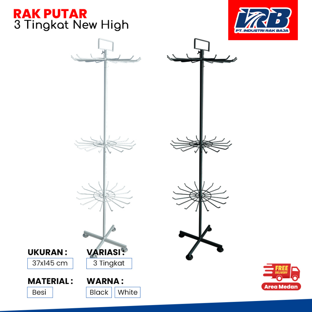 Rak Display Putar Matahari / Rak Display Matahari Gantungan Aksesoris / Rak Putar Tingkat New Hight 