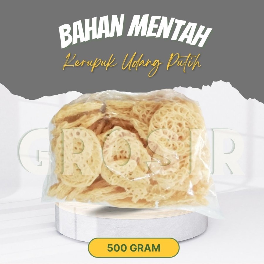 

Bahan Mentah / Krupuk / Kerupuk Udang Putih 500 Gr / Halal