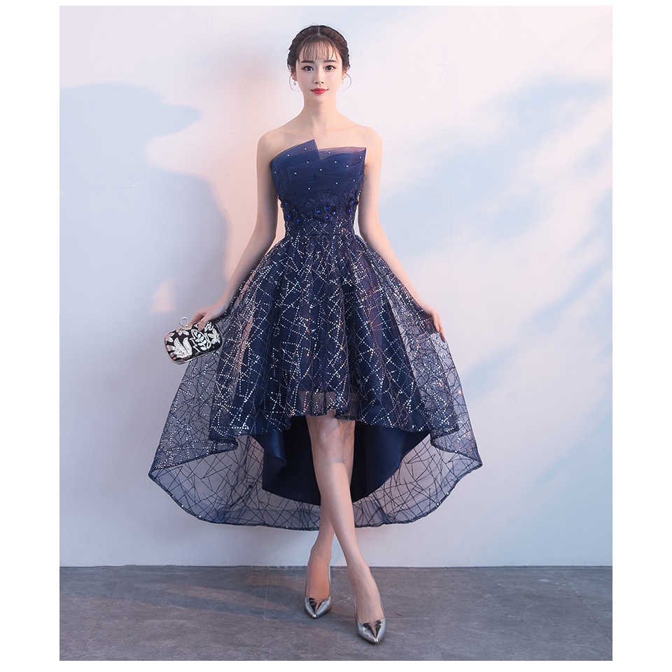 Gaun Pesta 1911011 Biru Navy Blink Party Dress Gown