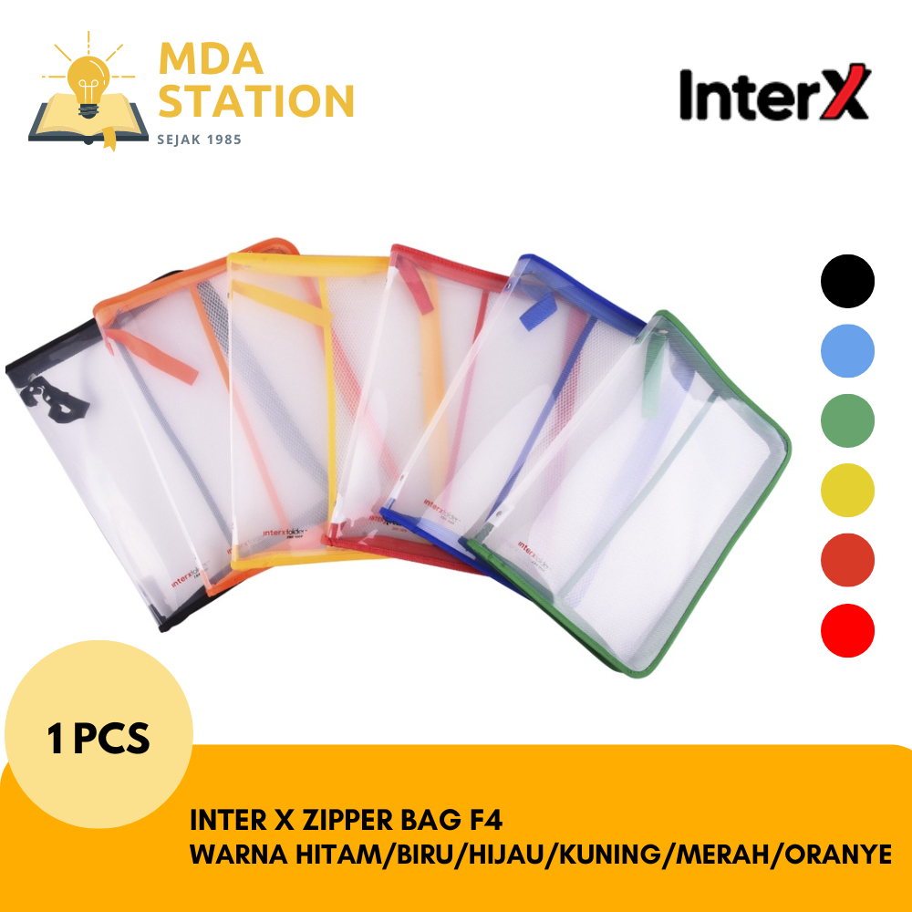 

INTER X Zipper Bag Ukuran Folio F4 (SATUAN) | MDA STATION