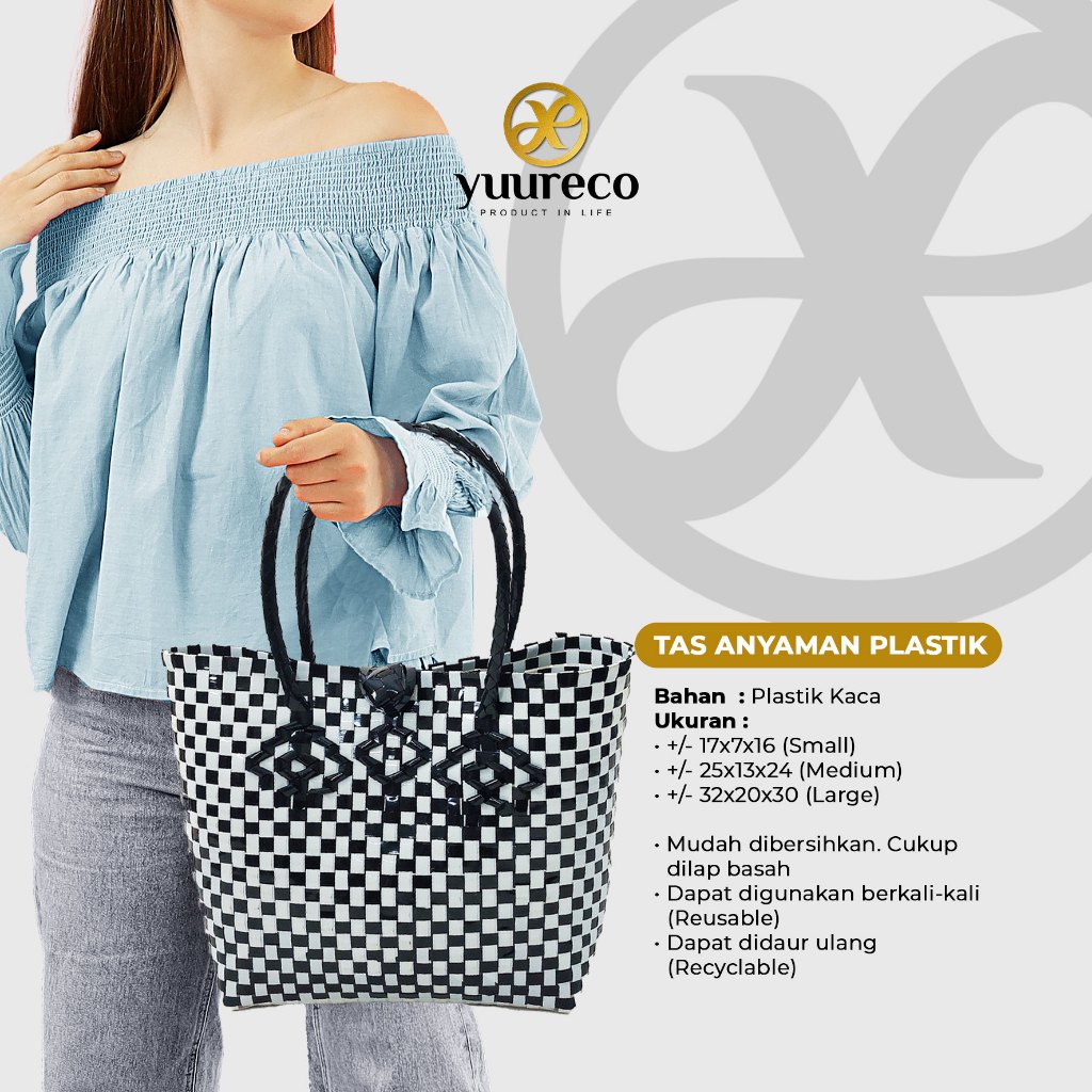 Tas Anyaman Plastik Besar Hampers Belanja Wanita by yuureco