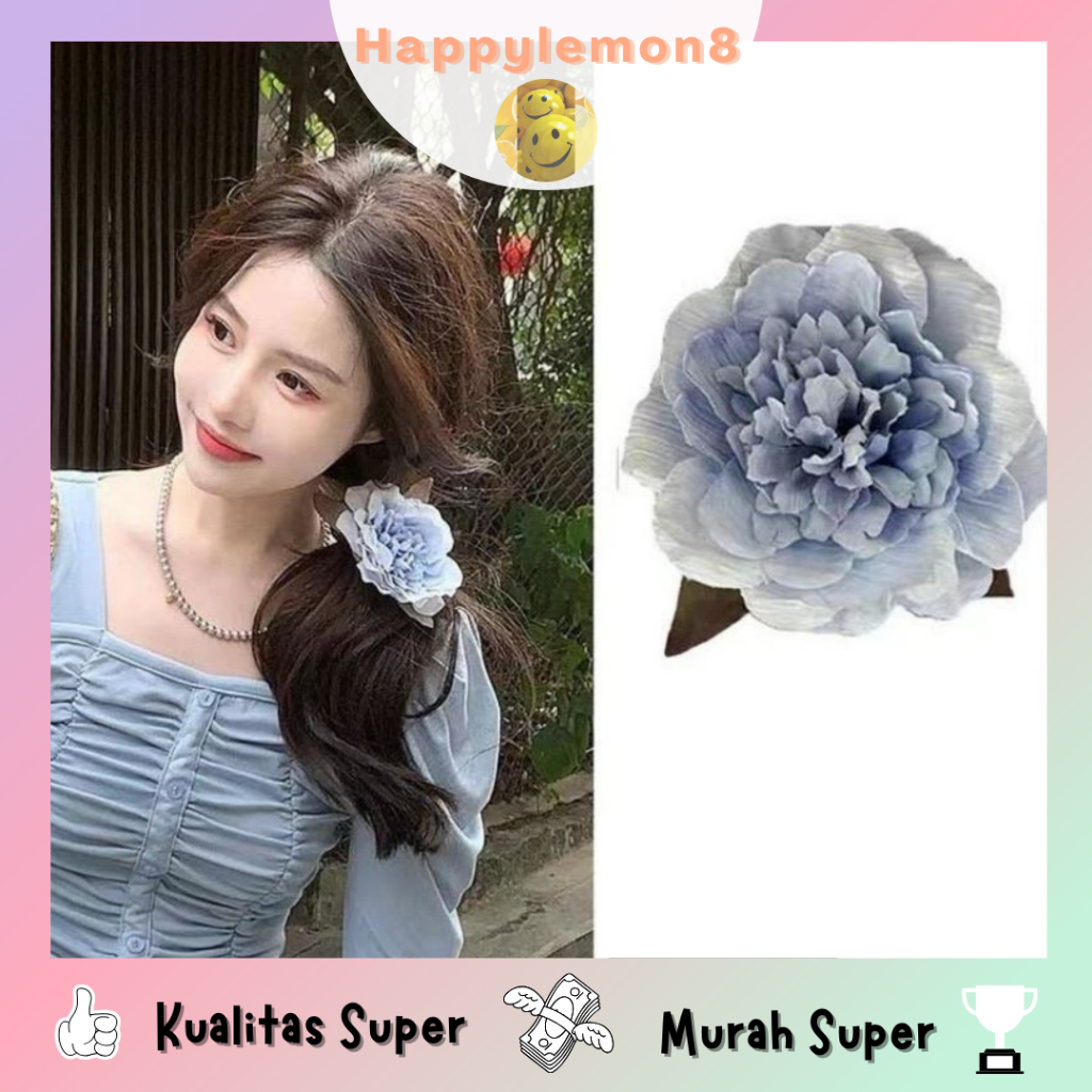 Jepit Rambut Bunga Mawar Besar / Jepitan Rambut Motif Bunga / Jepit Sakura Hair Do