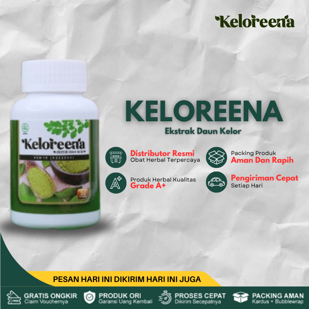 Keloreena Kapsul Original - Keloreena Kapsul Ekstrak Daun Kelor - Keloreena Herbal - Keloreena - Kap