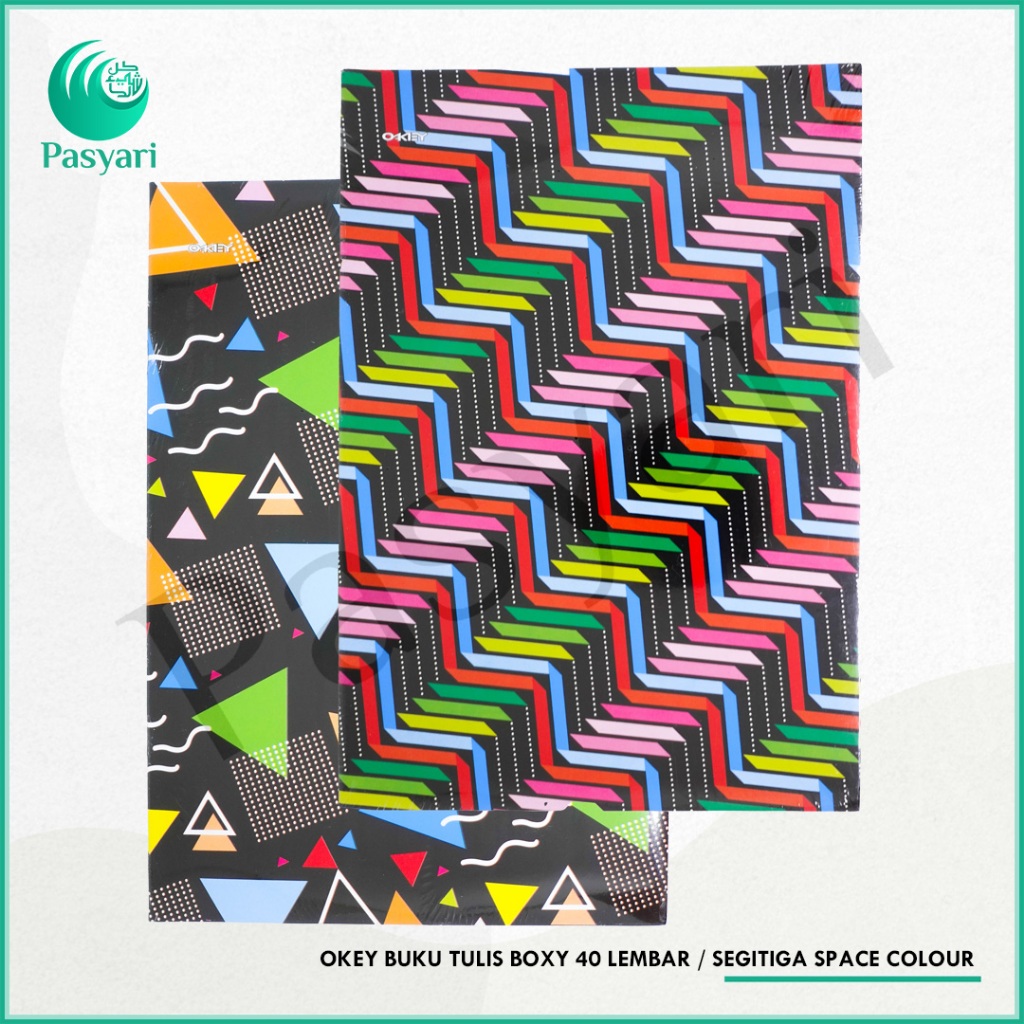 

OKEY BUKU TULIS BOXY 40 LEMBAR / SEGITIGA SPACE COLOUR