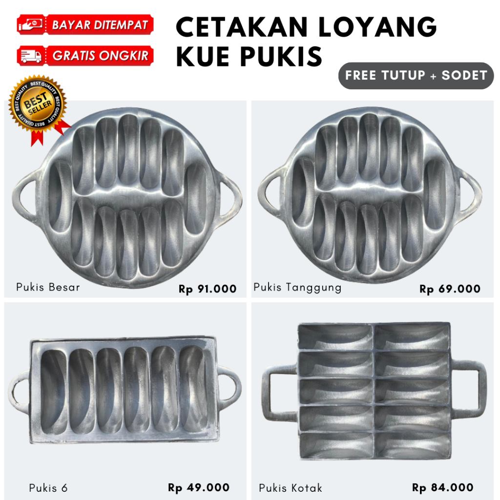 TEBAL 1SET Cetakan Loyang Kue Pukis Loyang Kue Pukis