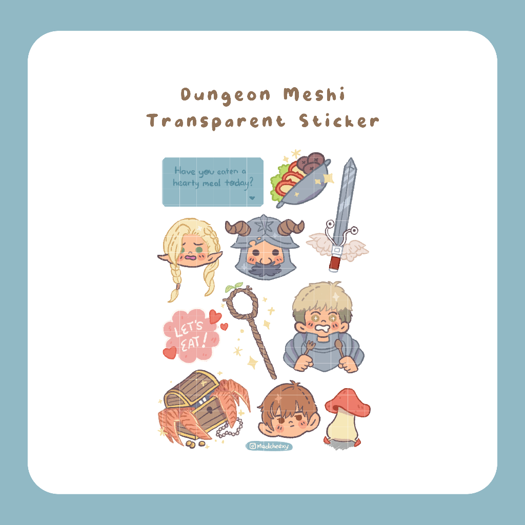 

MADCHEEXY Anime Transparent Sticker Sheet / Stiker Kiss Cut