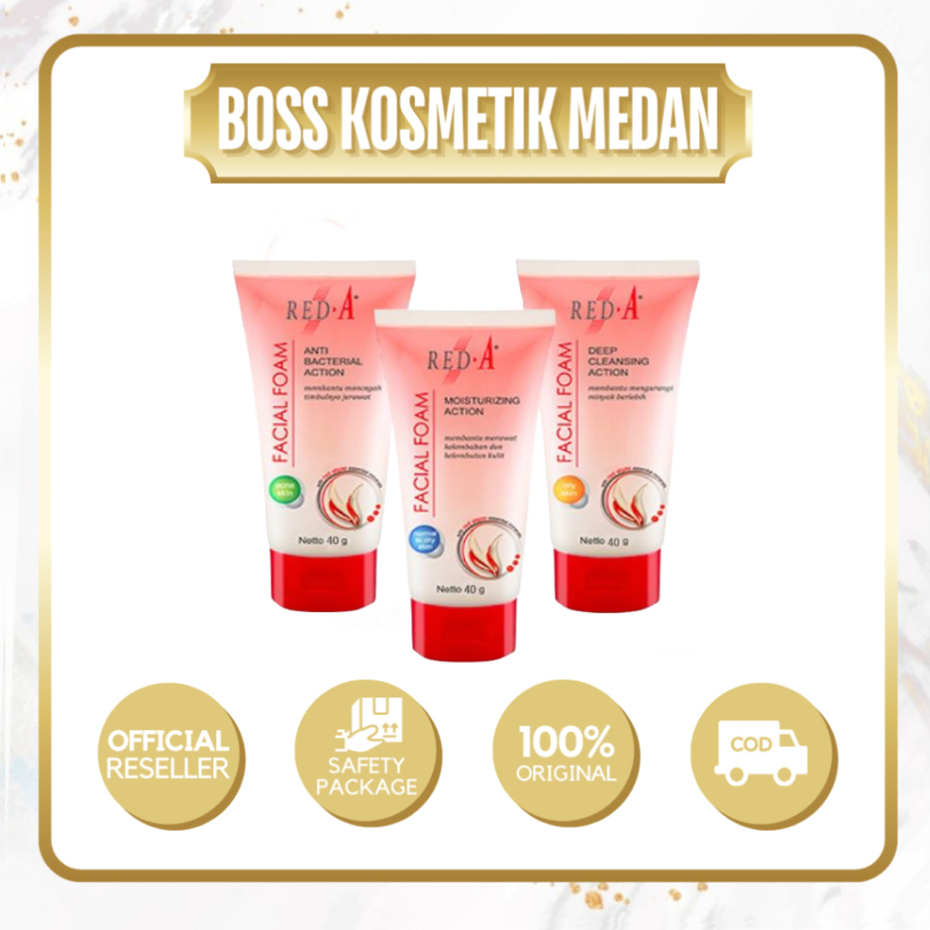 RED A Facial Foam / Sabun Cuci Muka By Viva Cosmetics 80gr