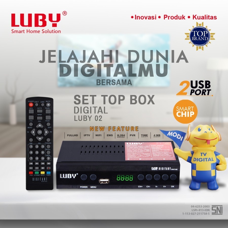 Luby Set Top Box DVB-T2-02 STB SIARAN TV DIGITAL Terjamin Berkualitas Bagus