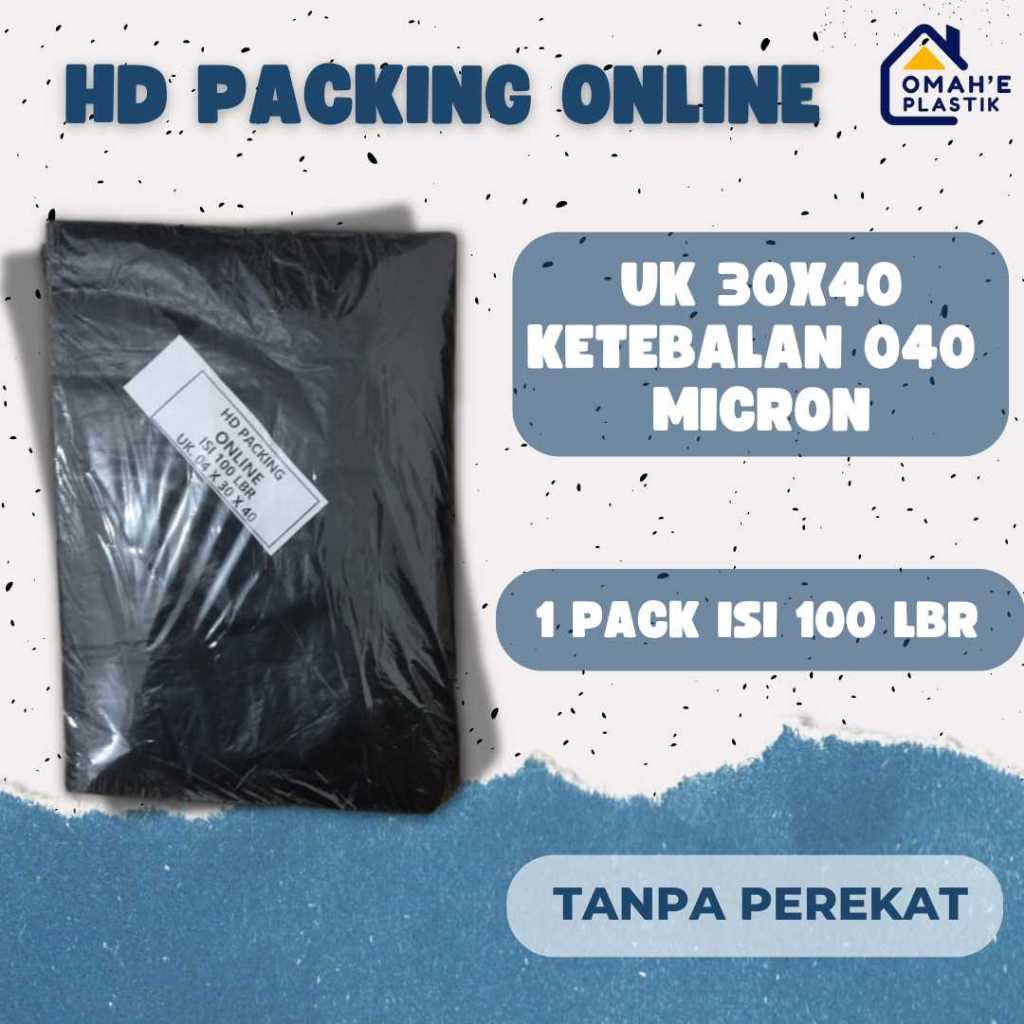 

Plastik Packing HD 30x40 Ketebalan 04 Mikron , Warna Hitam , Tanpa Plong , Online Shop #TANPA PEREKAT# #BUKAN POLYMAILER#