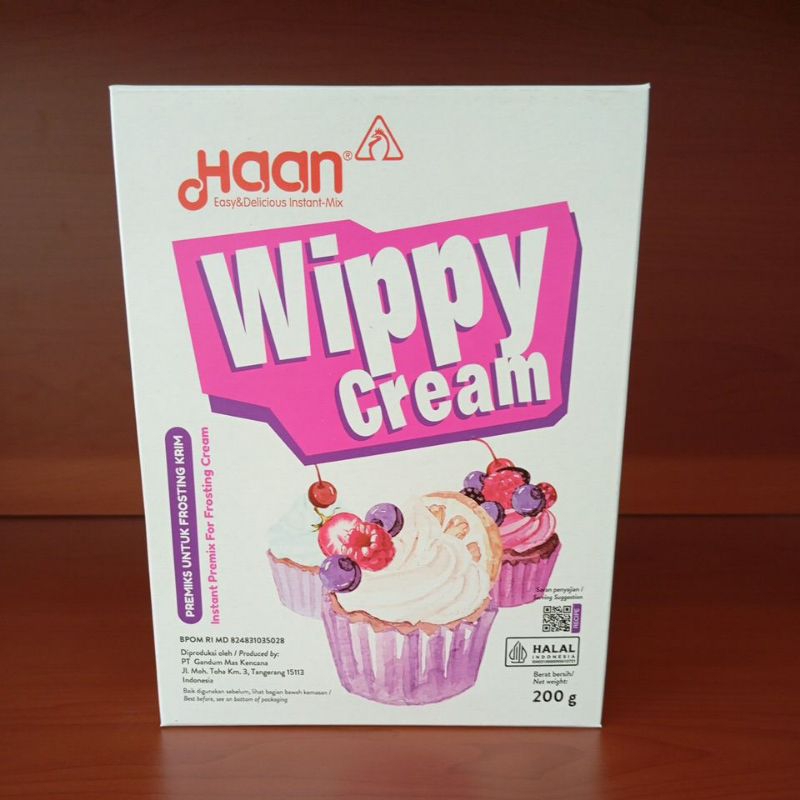 

Haan Wippy Whip Cream Bubuk 200gr Krim Kocok Tepunv Premiks Topping Filling Isian Dekorasi Kue Cake Roti