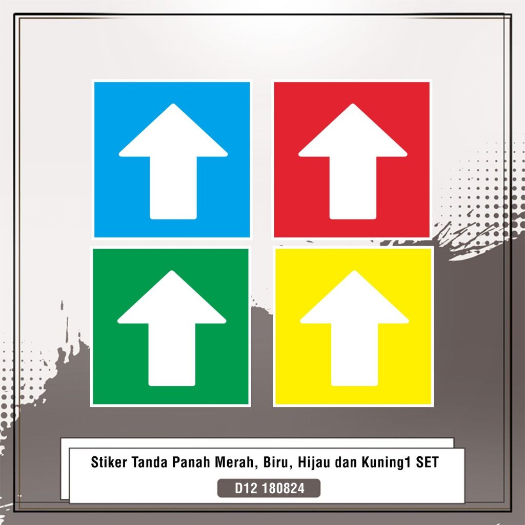 

STIKER TANDA PANAH MERAH, BIRU, HIJAU DAN KUNING1 SET (4PCS) multi Sticker