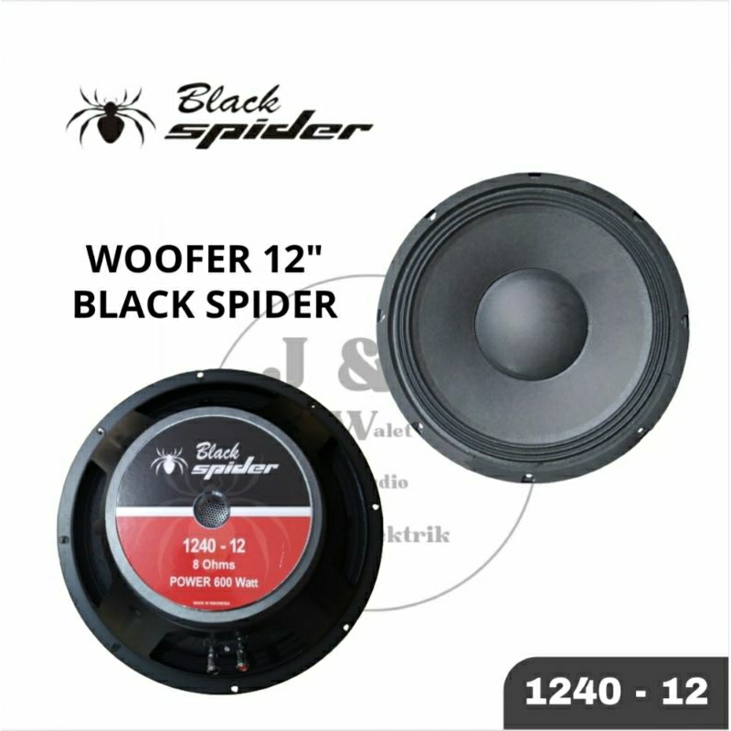 SPEAKER KOMPONEN 12 INCH BLACK SPIDER 1240 - 12 WOOFER BLACK SPINDER