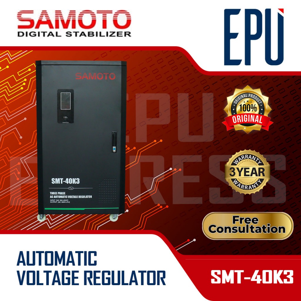 Stabilizer Samoto stabiliser 45KVA 3 Phase Fase Stavol Listrik SMT AVR