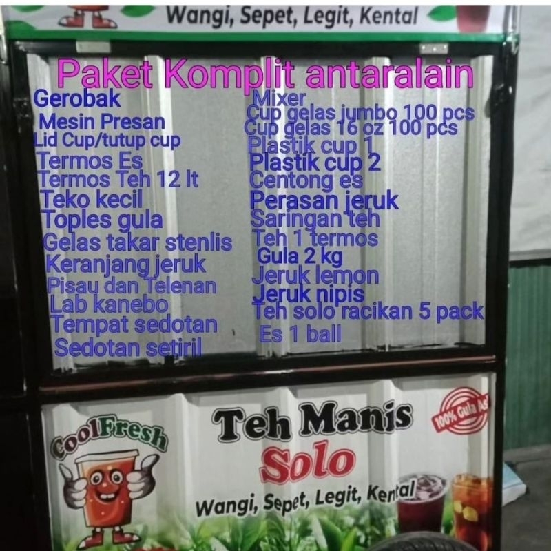 Gerobak Teh Manis Solo Lengkap Langsung Cari duit