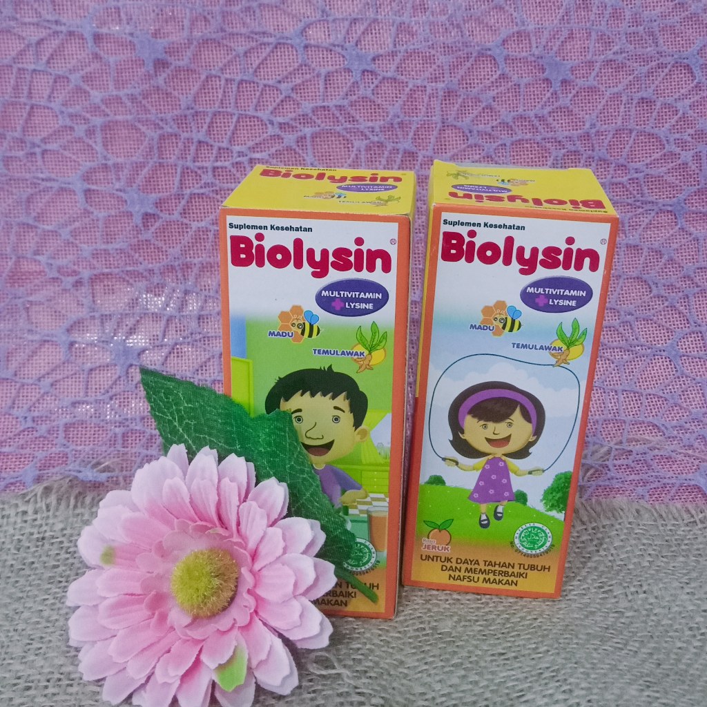 BIOLYSIN MULTIVITAMIN + LYSINE RASA JERUK SIRUP 60 ML