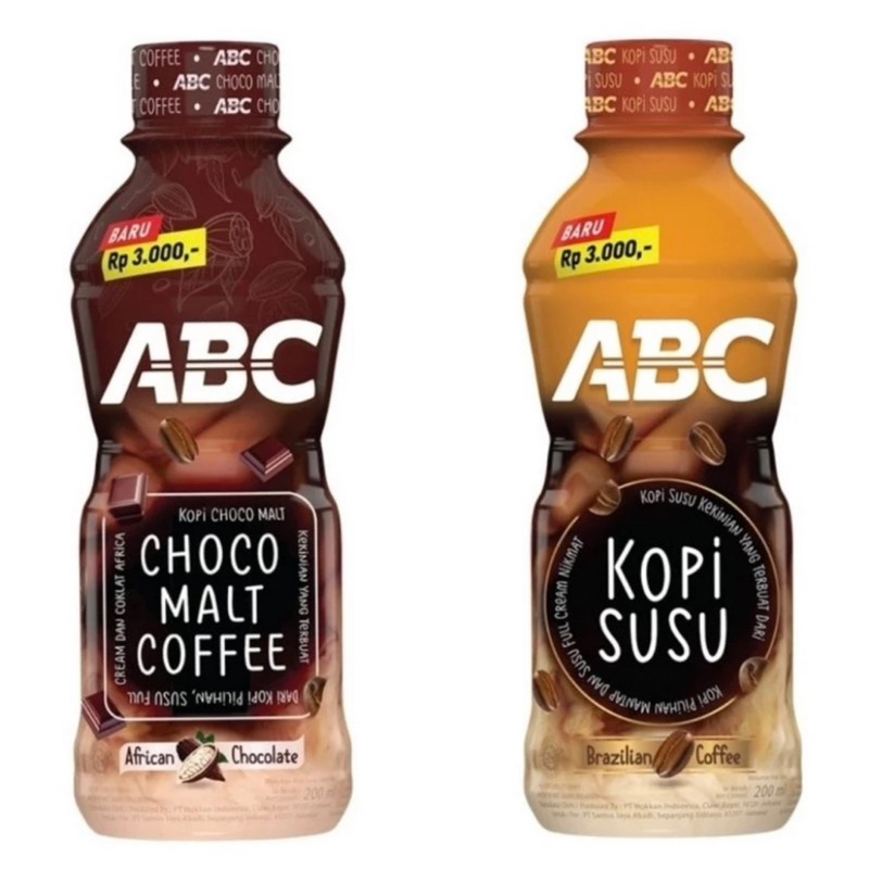 

ABC KOPI SUSU BOTOL 200ml ( Minuman Kopi kemasan botol )