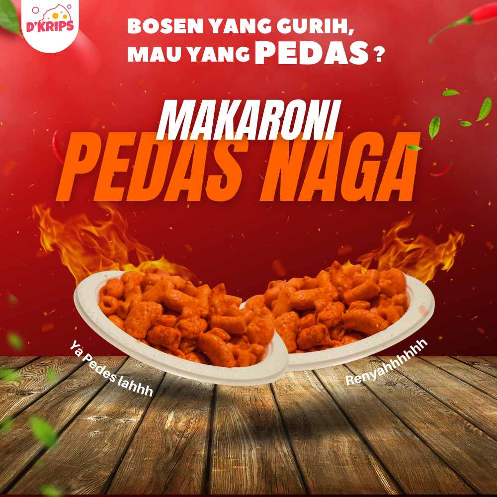 

Makaroni Pedas Naga Rasa Daun Jeruk Renyah, Pedasnya Telat, Jelas Pedas Banget