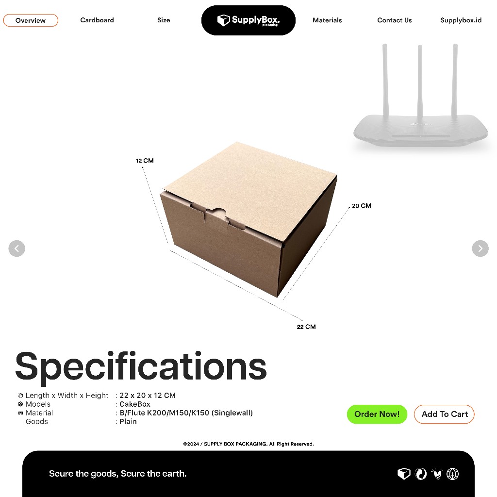 

KARDUS BOX PACKAGING 22 x 20 x 12 CM | Kardus | Cardboard | Dus Box