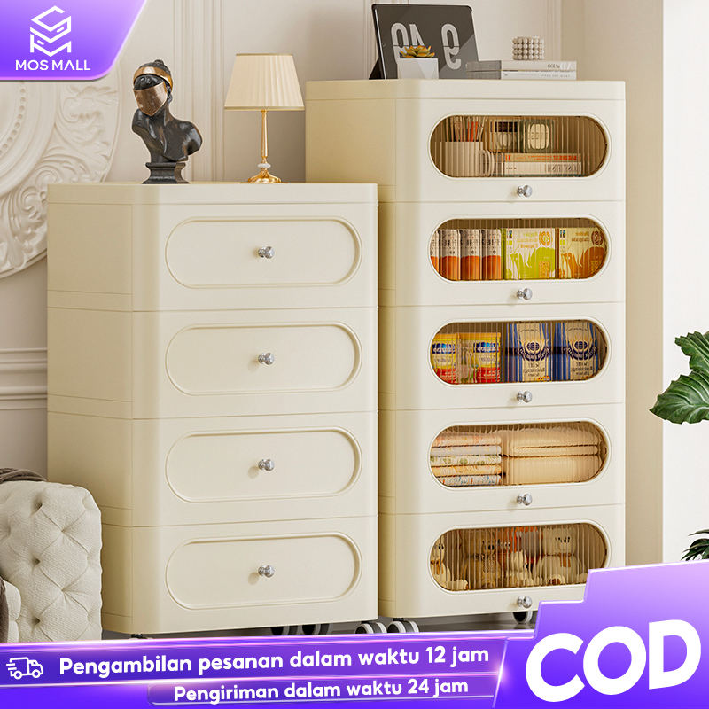 MOS Rak Susun/Laci Plastik Susun/Lemari Atori/Lemari Pakaian/Lemari Plastik Premium/Lemari Pakaian A