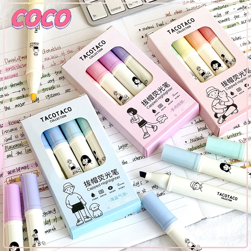 

Pena stabilo pelindung mata set isi empat / Set pena penanda berwarna-warni - coco_market