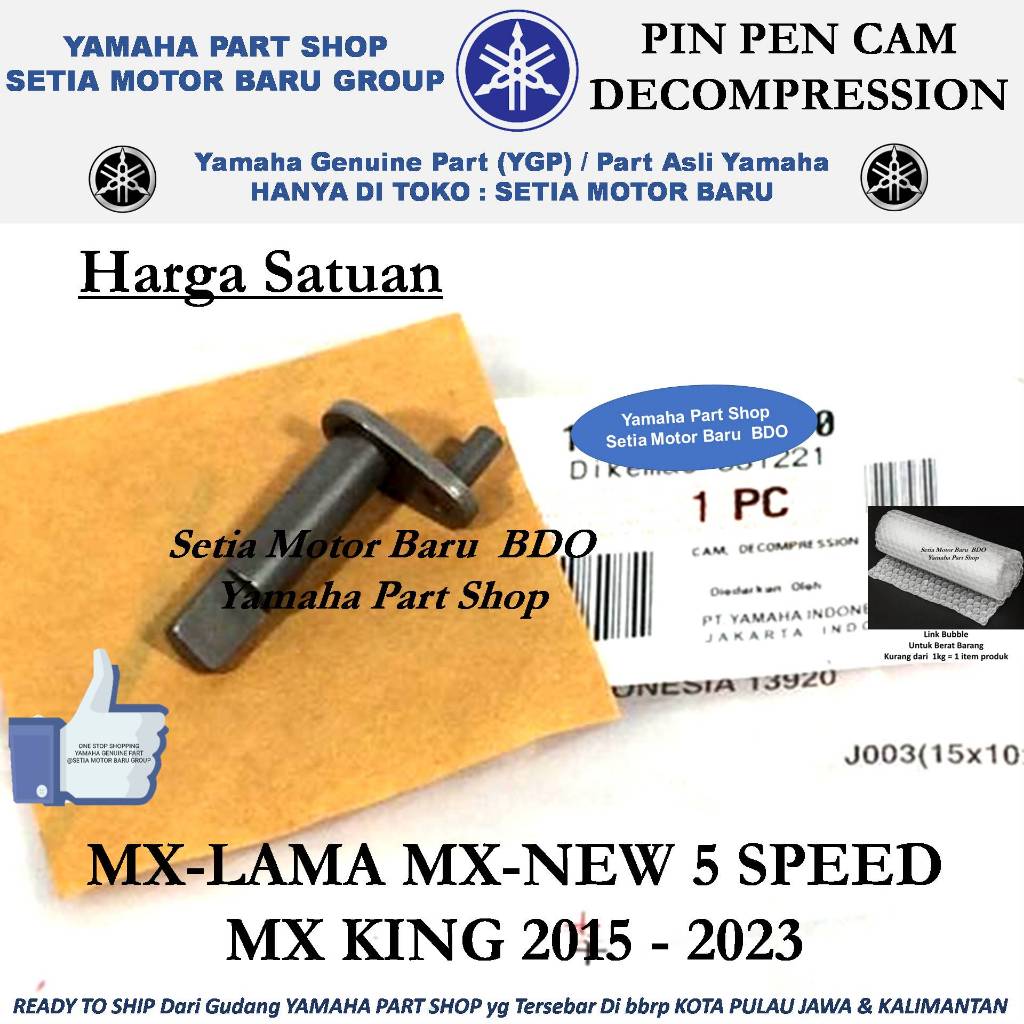 Pen Pin Cam Decompression Dekompresi Noken As Camshaft MxNew Mx King MxKing Ori Asli Yamaha Bandung