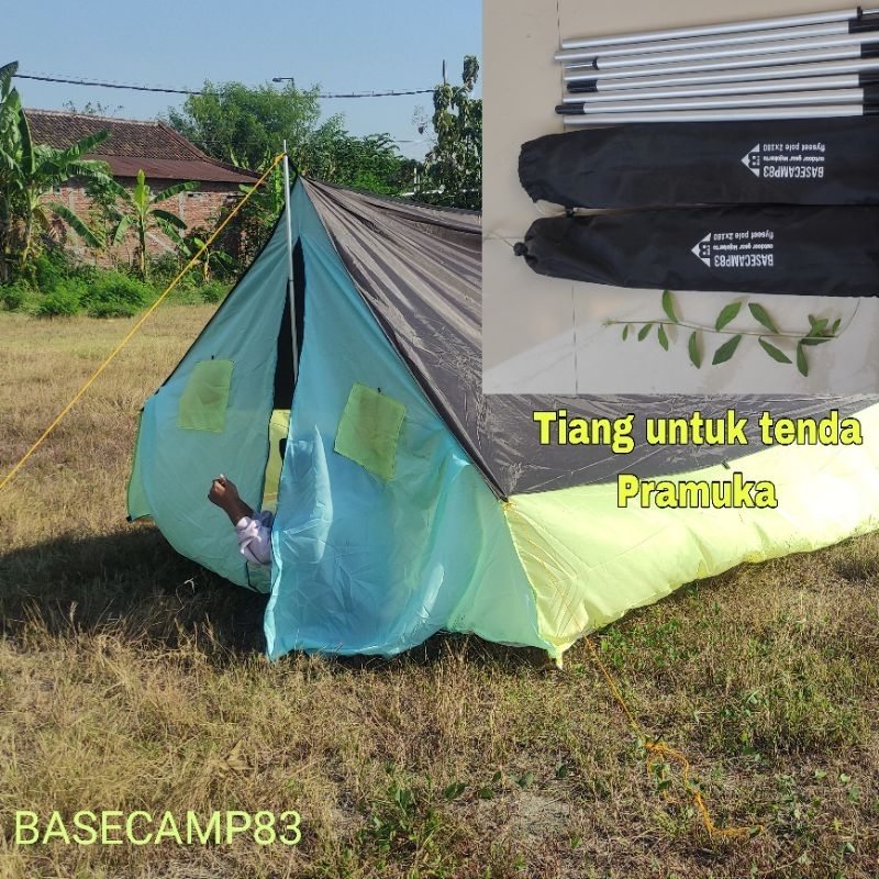 tiang tongkat tenda Pramuka 2 pcs