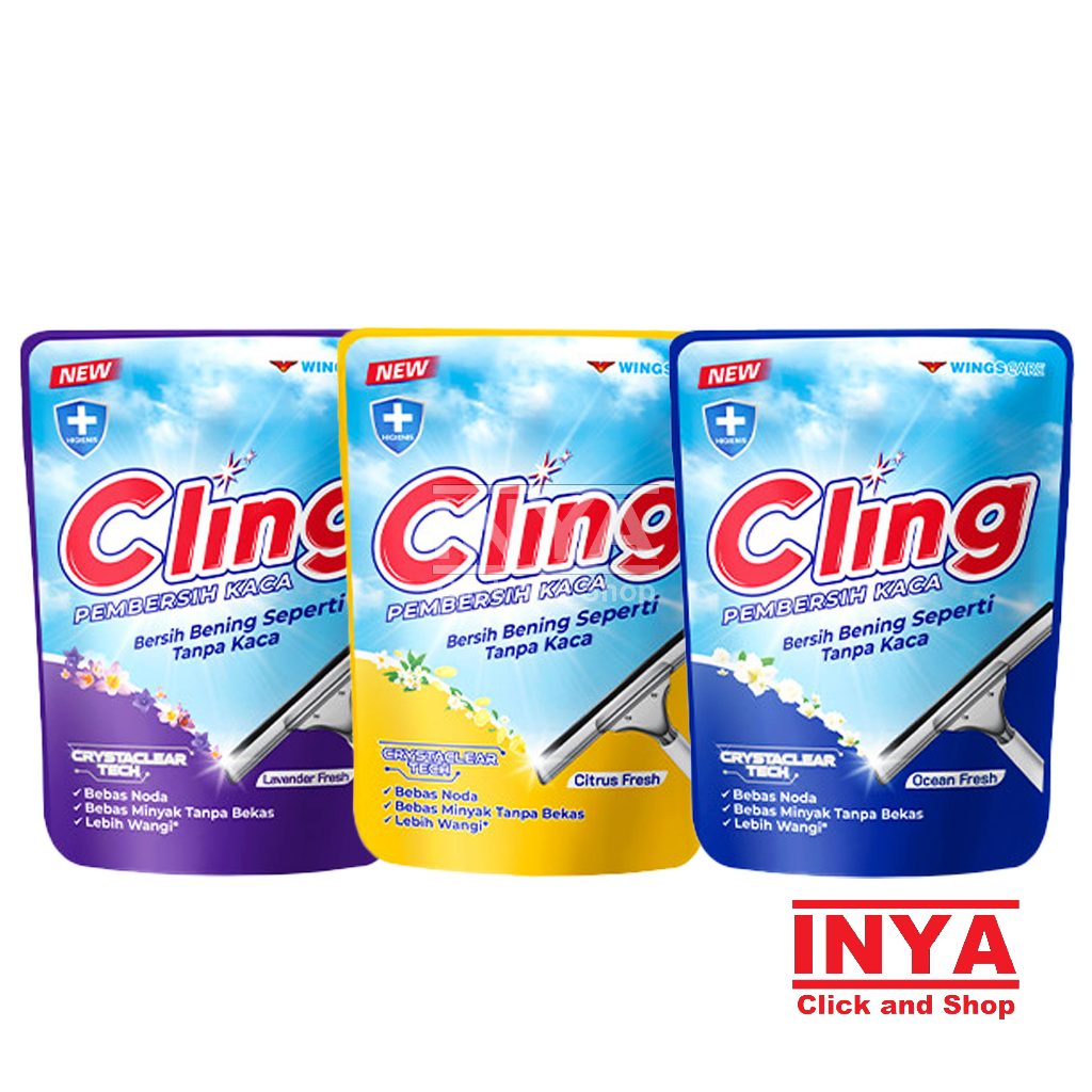 Cling Pembersih Kaca 425ml Refill - Jendela & Cermin
